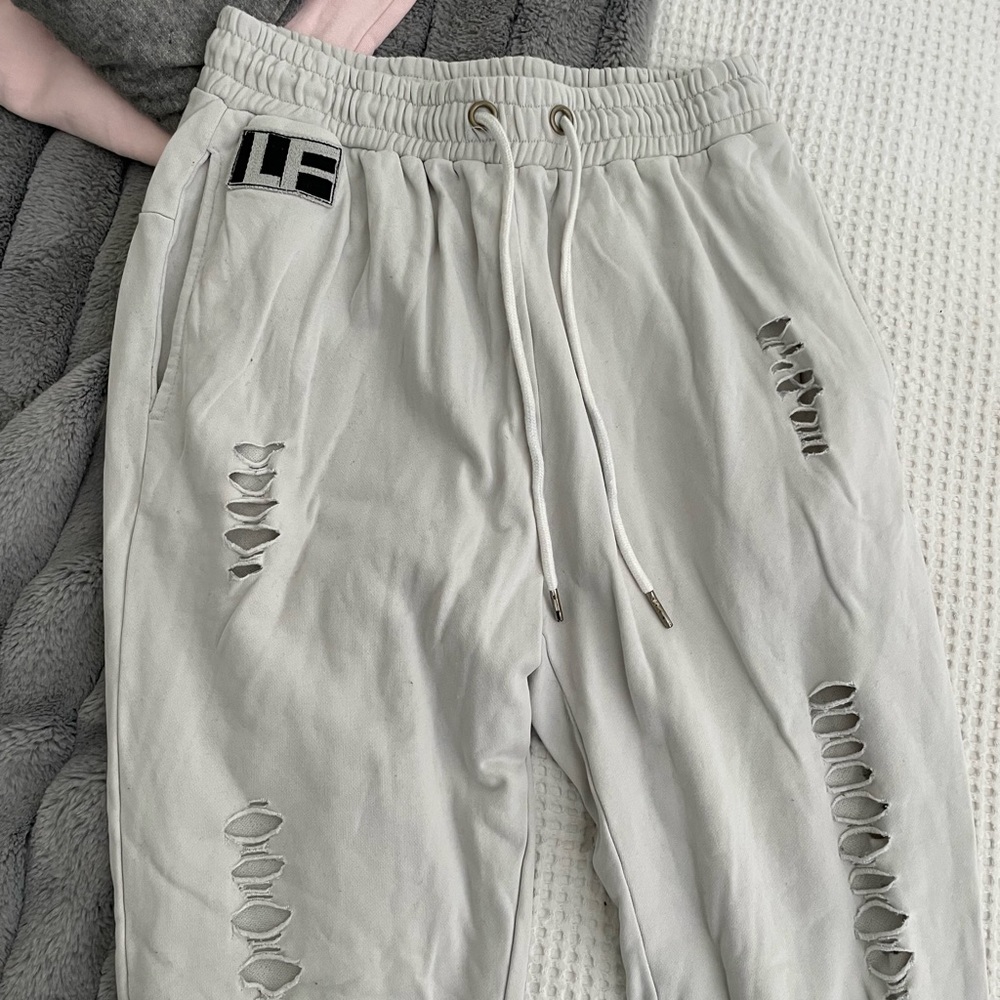 LF ripped up joggers